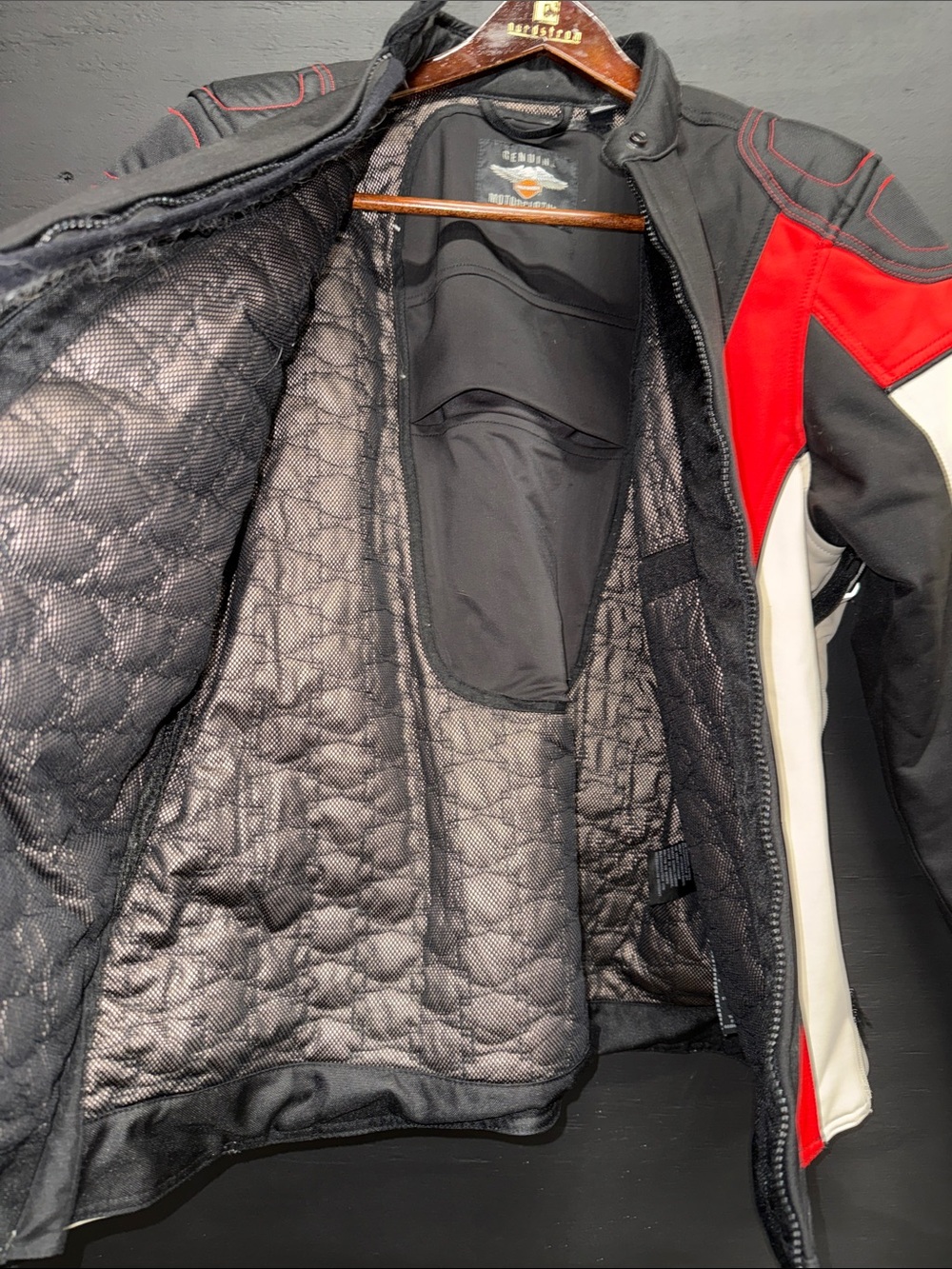 Harley-Davidson Black, Red & Cream Performance Riding Jacket - Picture 5 of 6